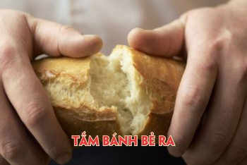 Tấm bánh bẻ ra