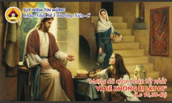Suy niệm Tin Mừng Chúa Nhật XVI TN-C