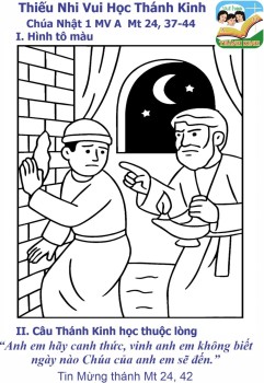 Thiếu Nhi Vui Học Thánh Kinh-CN 1 MV A-Hình tô màu