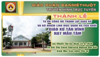 Trực tuyến: Thánh lễ Thành lập GX Tân Vĩnh