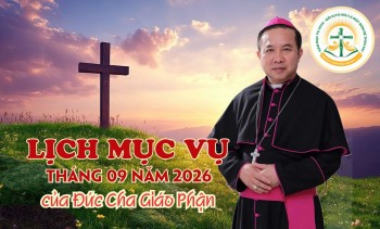Lịch mục vụ tháng 9.2026 của Đức Giám Mục