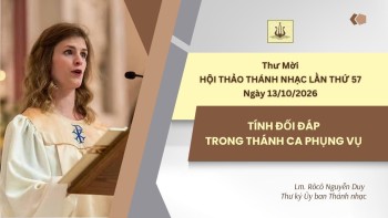 Thư Mời tham dự Hội thảo Thánh nhạc.