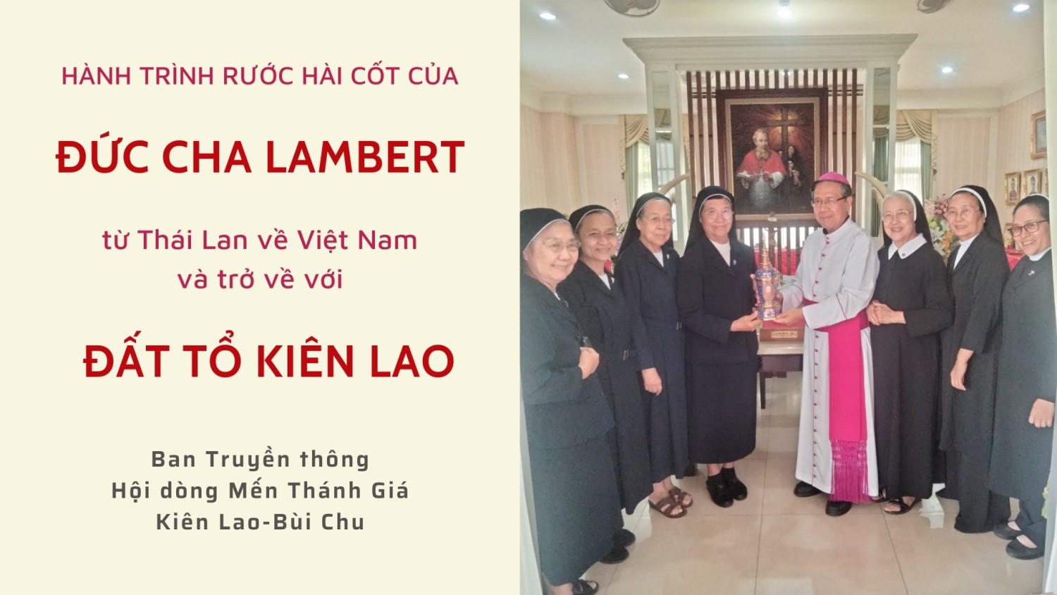 Hành trình rước hài cốt của Đức cha Lambert