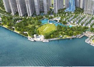 Khu vuc ben du thuyen tai cong vien Landmark 81