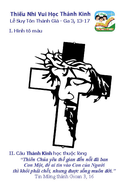 VHTK Lễ SUY TÔN THÁNH GIÁ - Hình tô màu