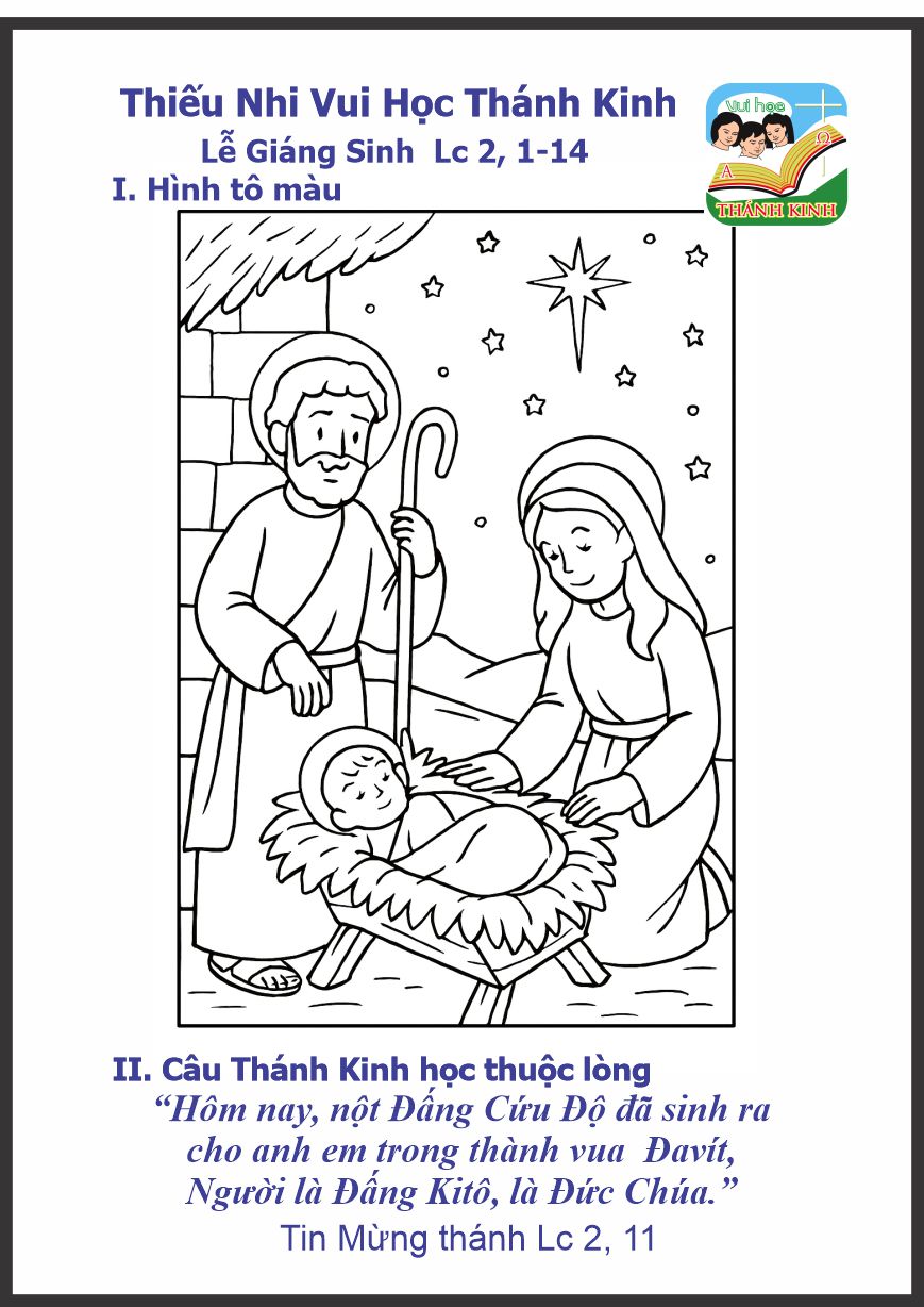 Thiếu Nhi VHTK-Lễ GIÁNG SINH-Hình tô màu