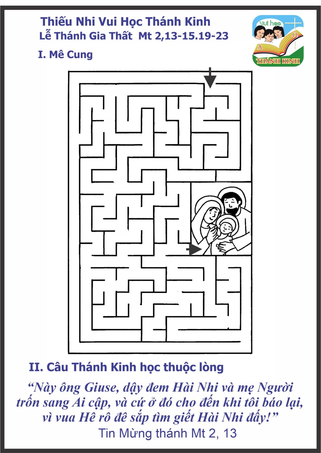 VHTK Mê Cung Lễ Thánh Gia Thất