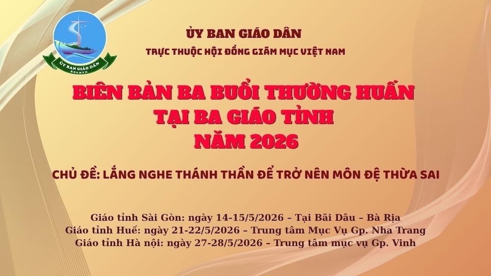 Biên bản ba buổi thường huấn tại ba Giáo tỉnh